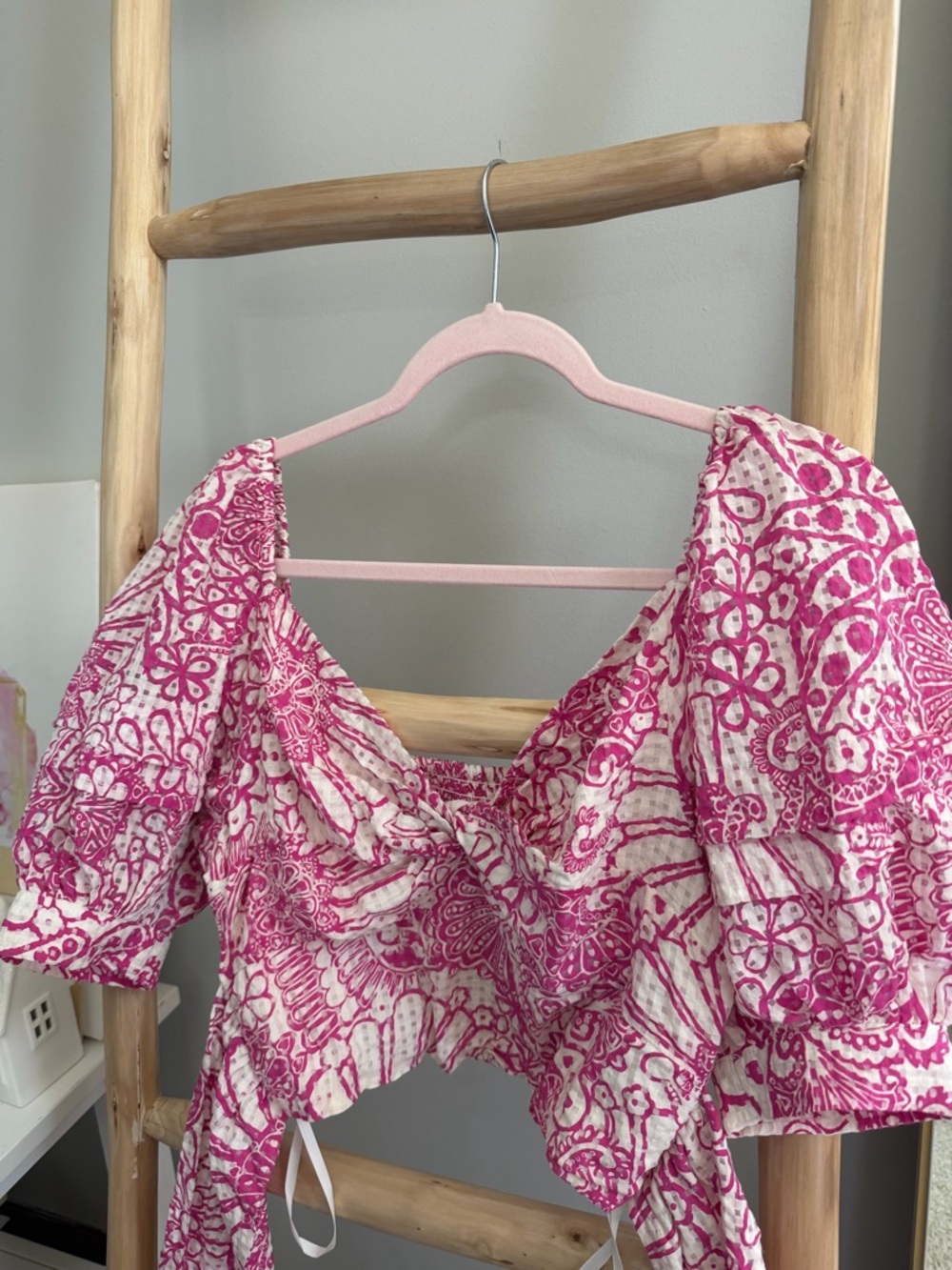 Maeve Patterned Puff Sleeve Top